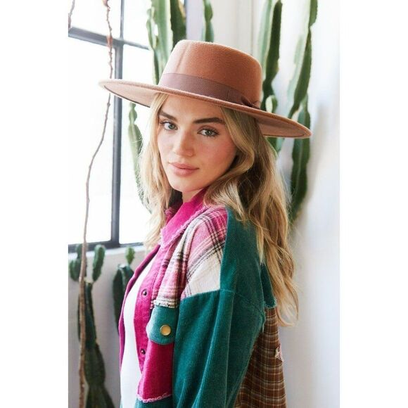 Fantastic Fawn Plaid Corduroy Button Down Longline Shacket IFJ63444-02 - Picture 3 of 10